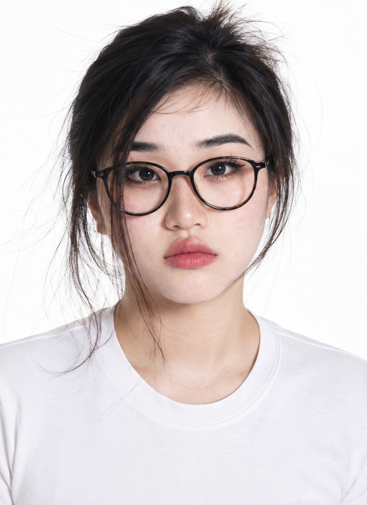 李玉格白色上衣个人形象近照